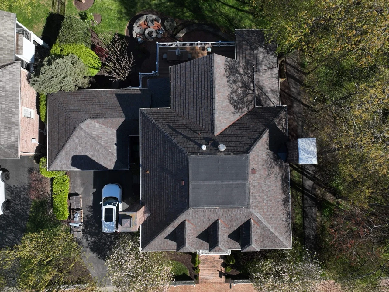 Completed Brava synthetic cedar shake roof in Gaithersburg, Maryland
